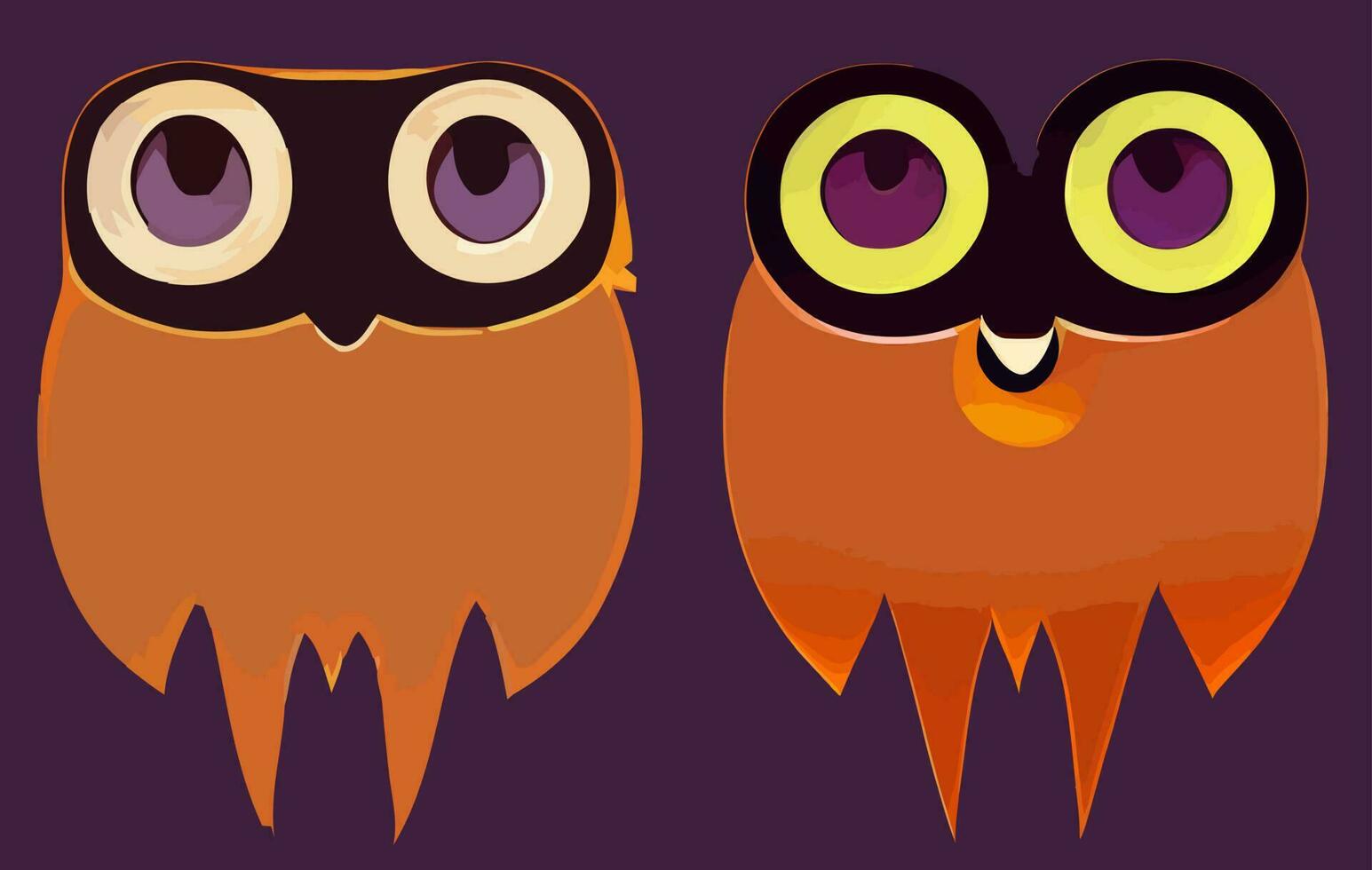 gráfico vectorial de ilustración de búho de halloween aislado perfecto para icono, mascota o editar su diseño personalizado o sitio web vector