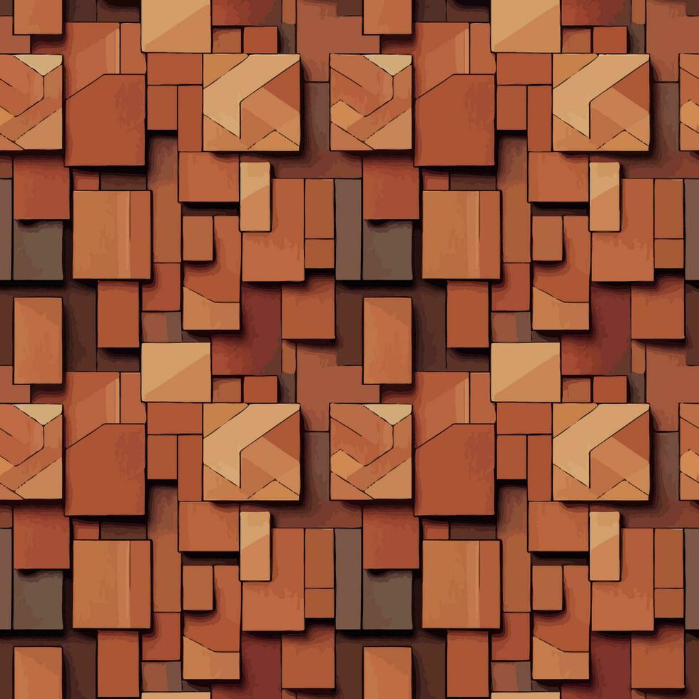 Vector graphic of random abstract square wood block seamless tile perfect for background
