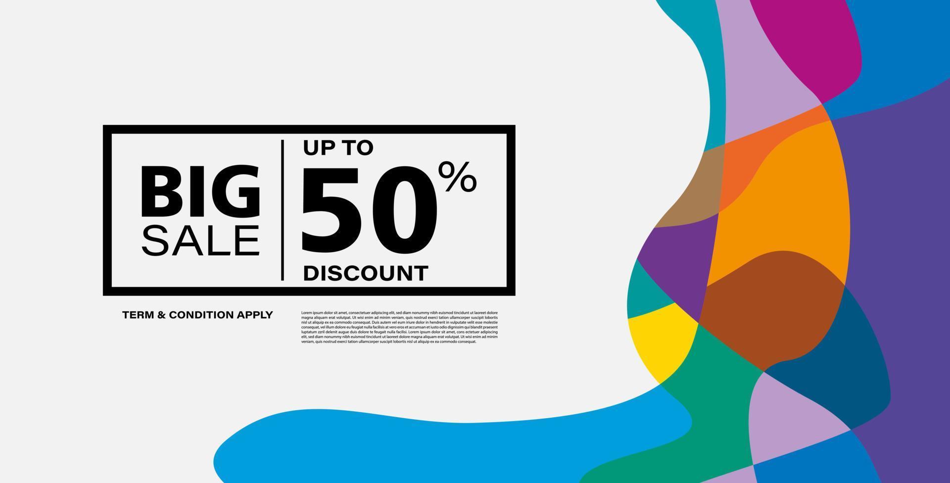 Colorful abstract geometric or fluid banner template. Giveaway, discount, cash back, gift card, and member card bonus design template. vector