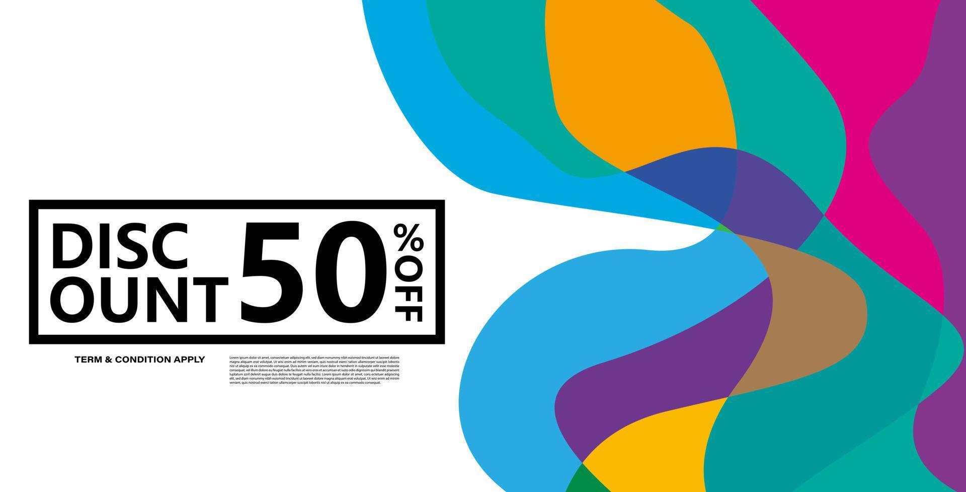 Colorful abstract geometric or fluid banner template. Giveaway, discount, cash back, gift card, and member card bonus design template. vector