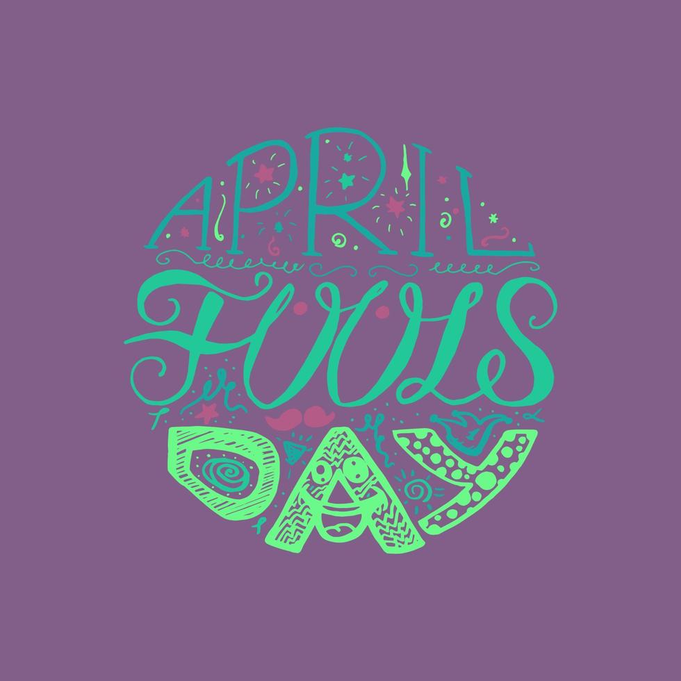 April Fools Day Lettering vector