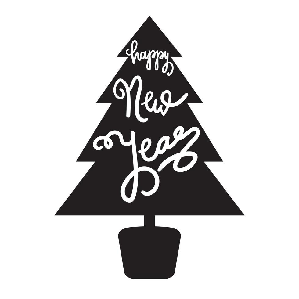 Happy New Year Lettering vector