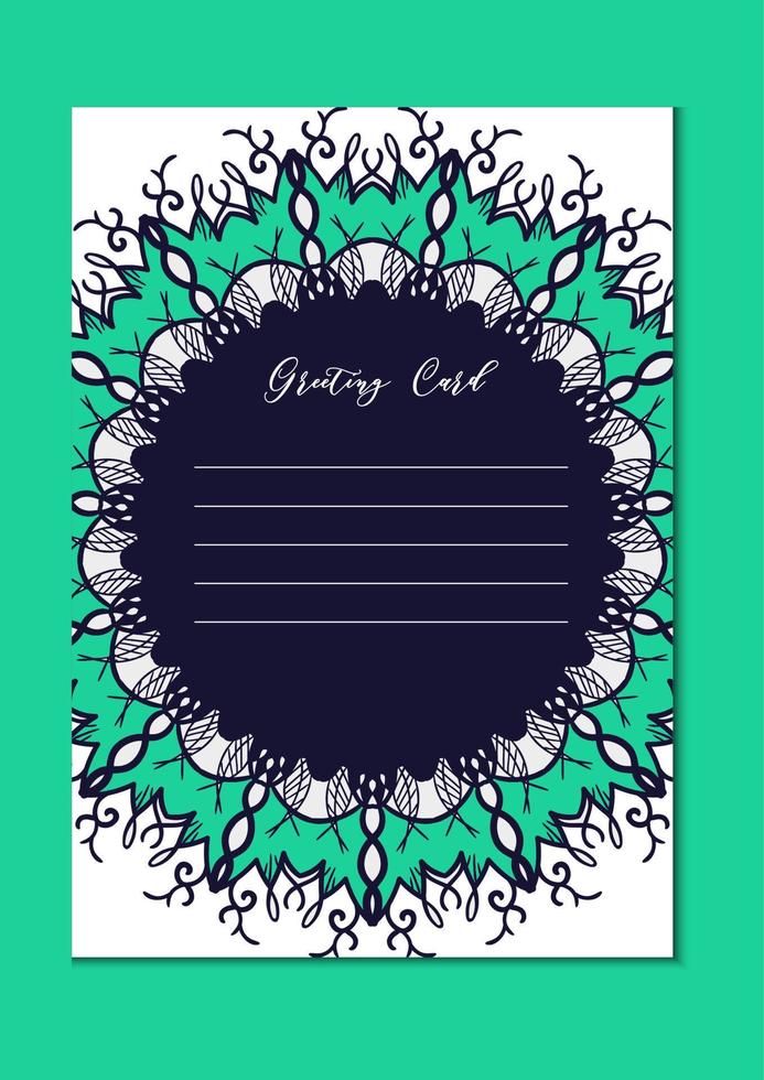 Mandala oriental template card vector