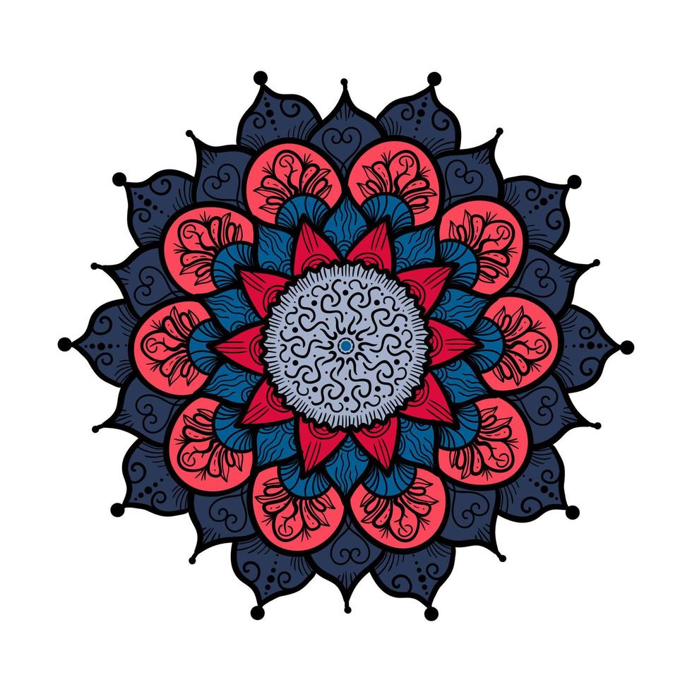 Mandala Line Template vector