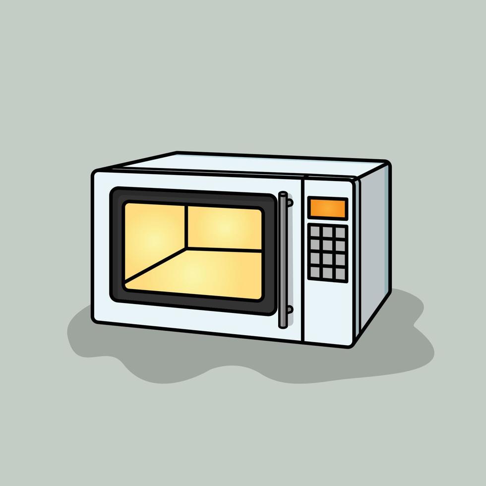 Microwave Oven The Illustration vector