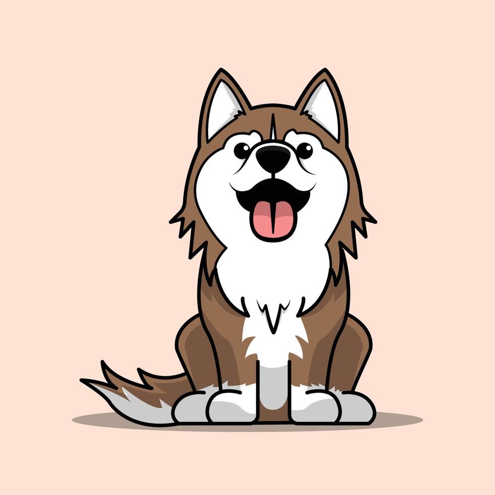 la ilustración del husky siberiano vector