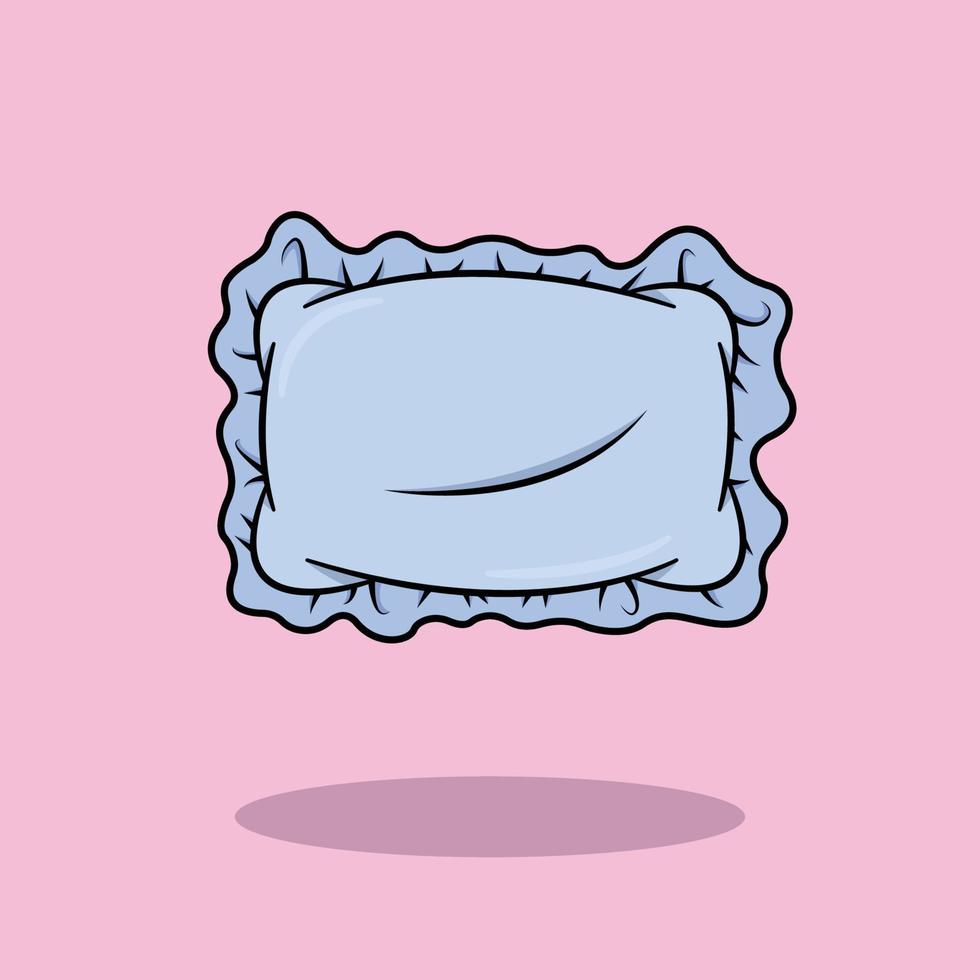 la ilustración de la almohada azul vector