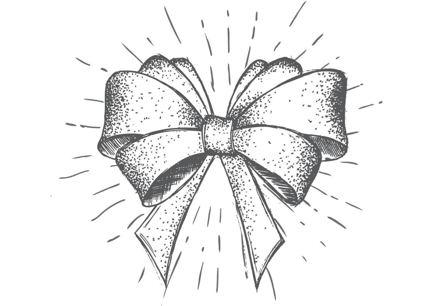 Bow hand drawn vector