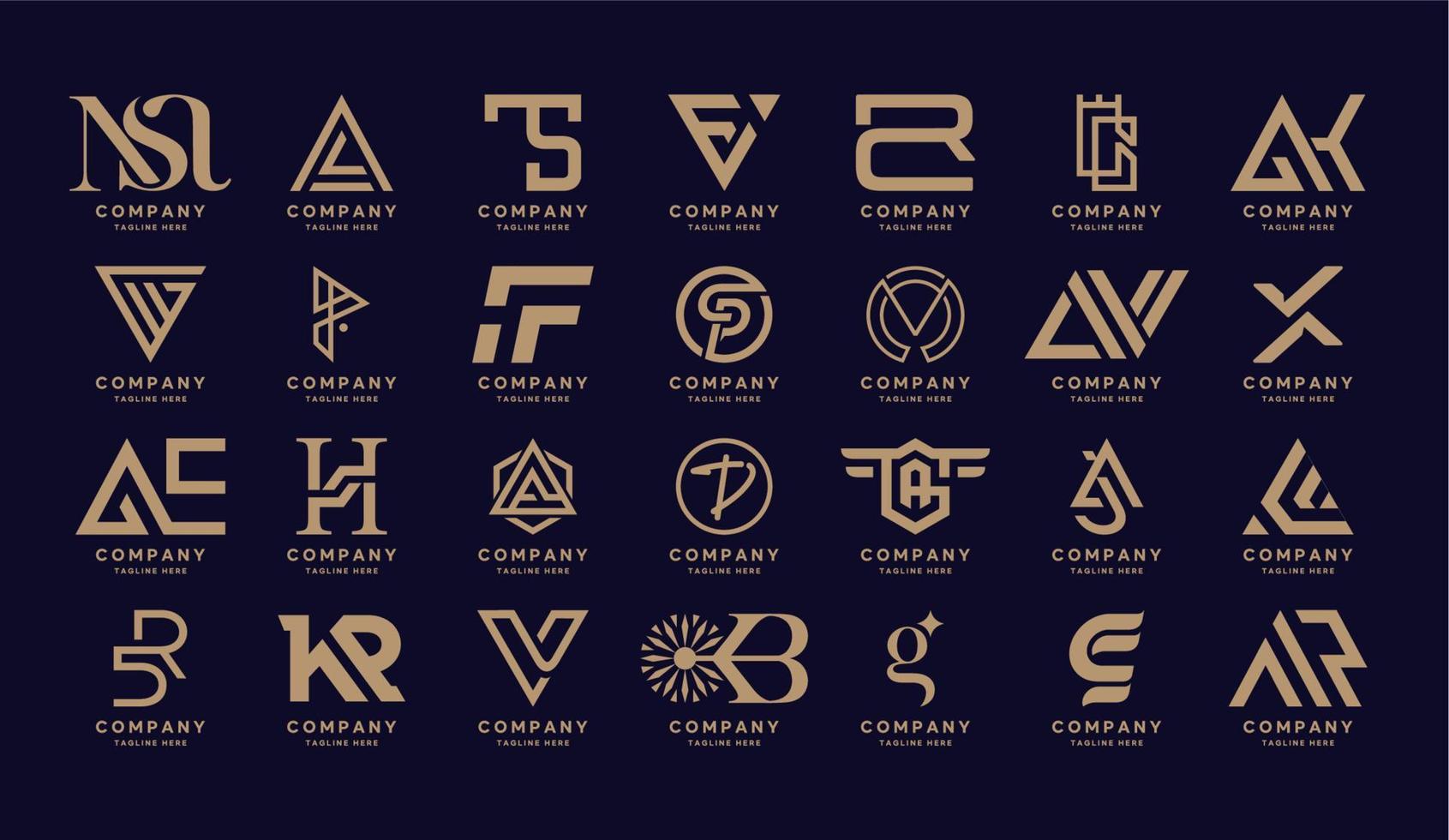 colección de logotipos abstractos. logotipos abstractos geométricos vector