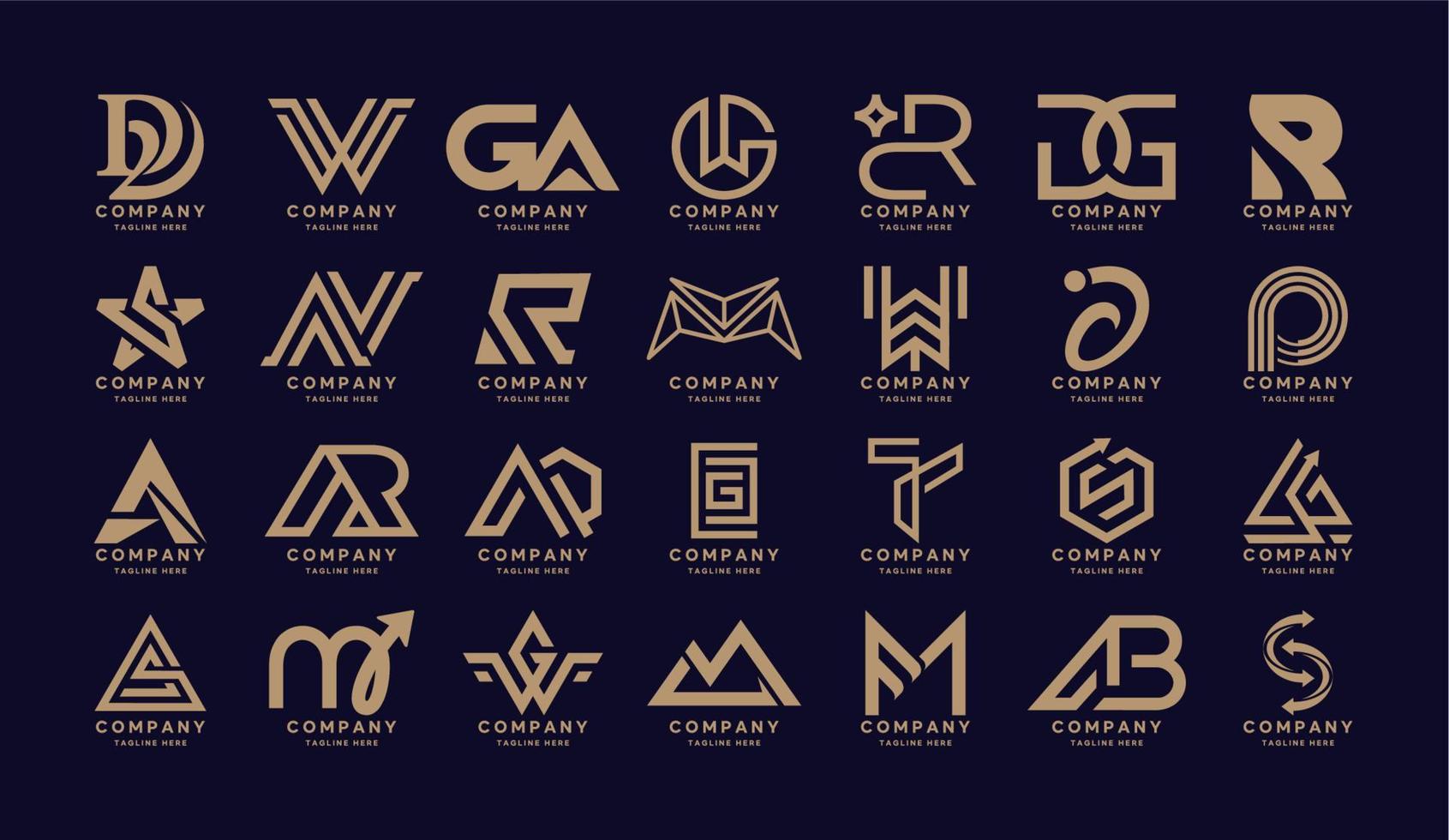 colección de logotipos abstractos. logotipos abstractos geométricos vector