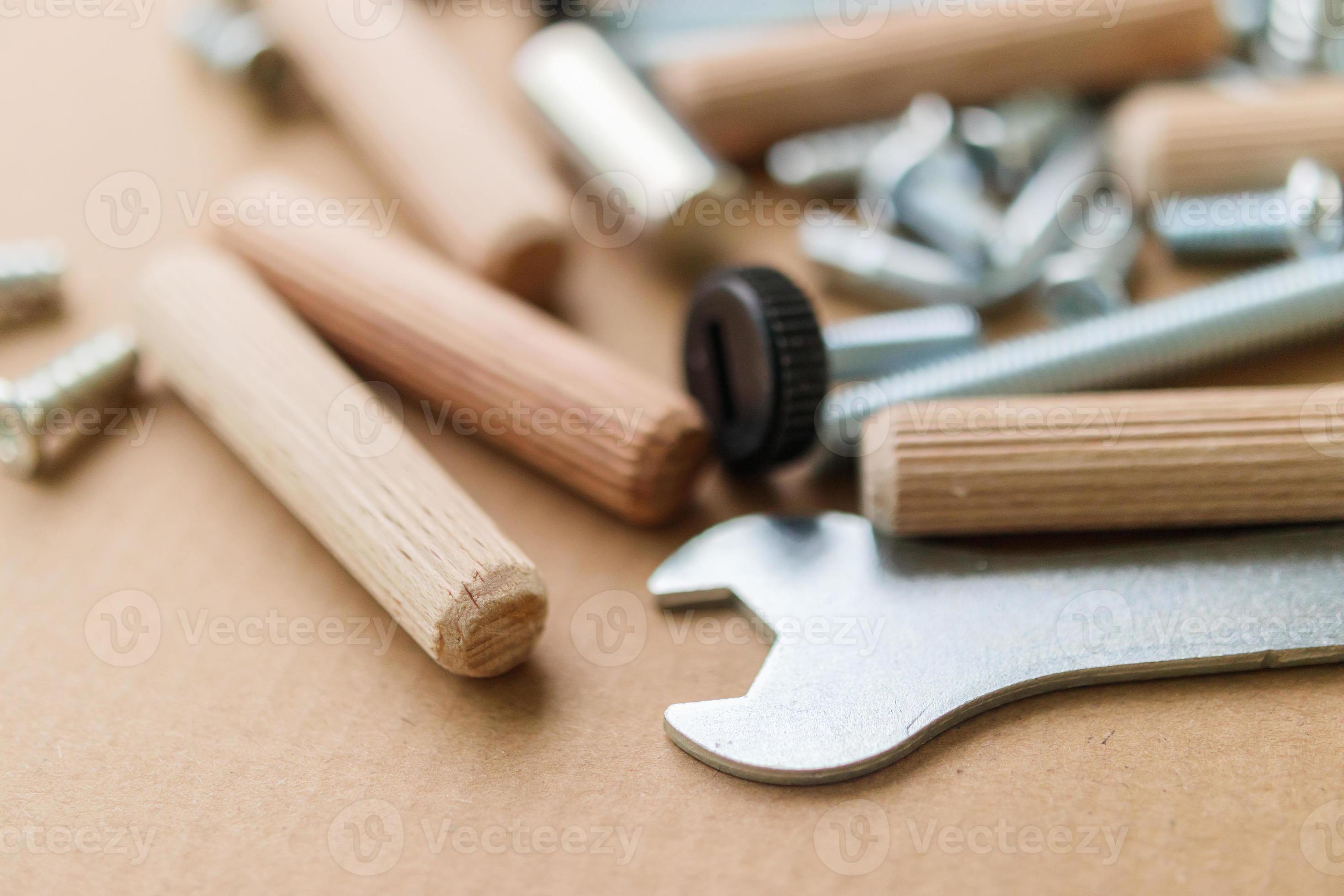 Assembly furniture tool kit with screw dowel and bolt 13020840 Stock