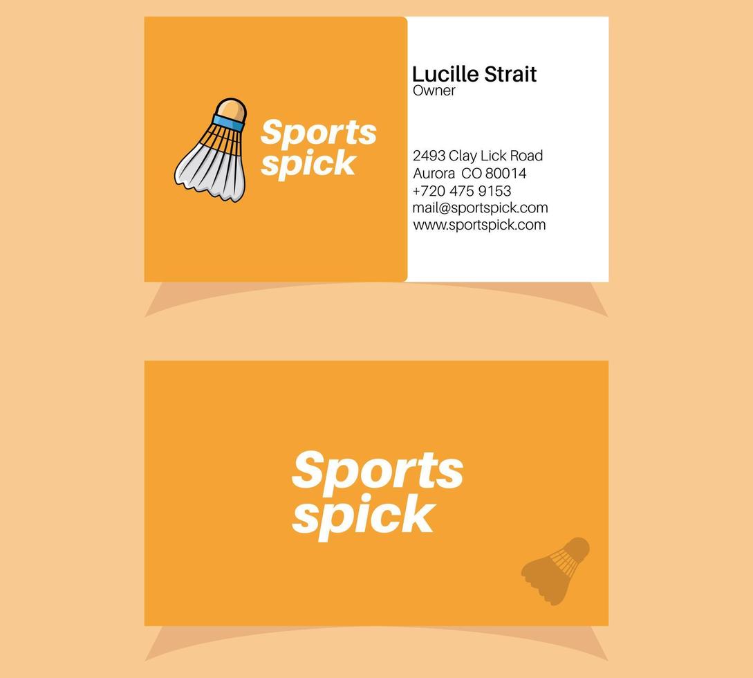 Badminton sport logo template vector. Sport club logo design, Business card design, Badminton template logo. vector