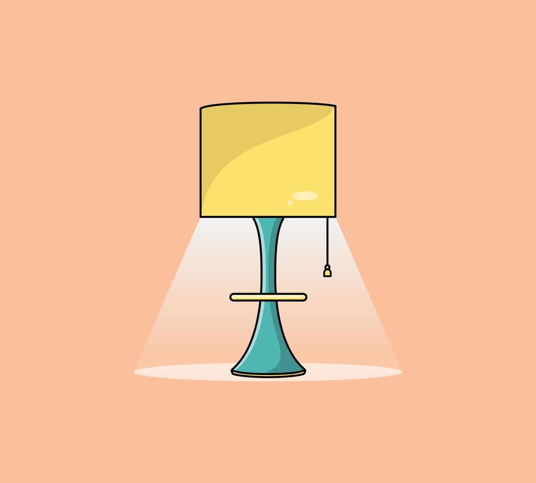 Colorful ceiling lamp design illustration, Hanging lamp colorful design icon. vector