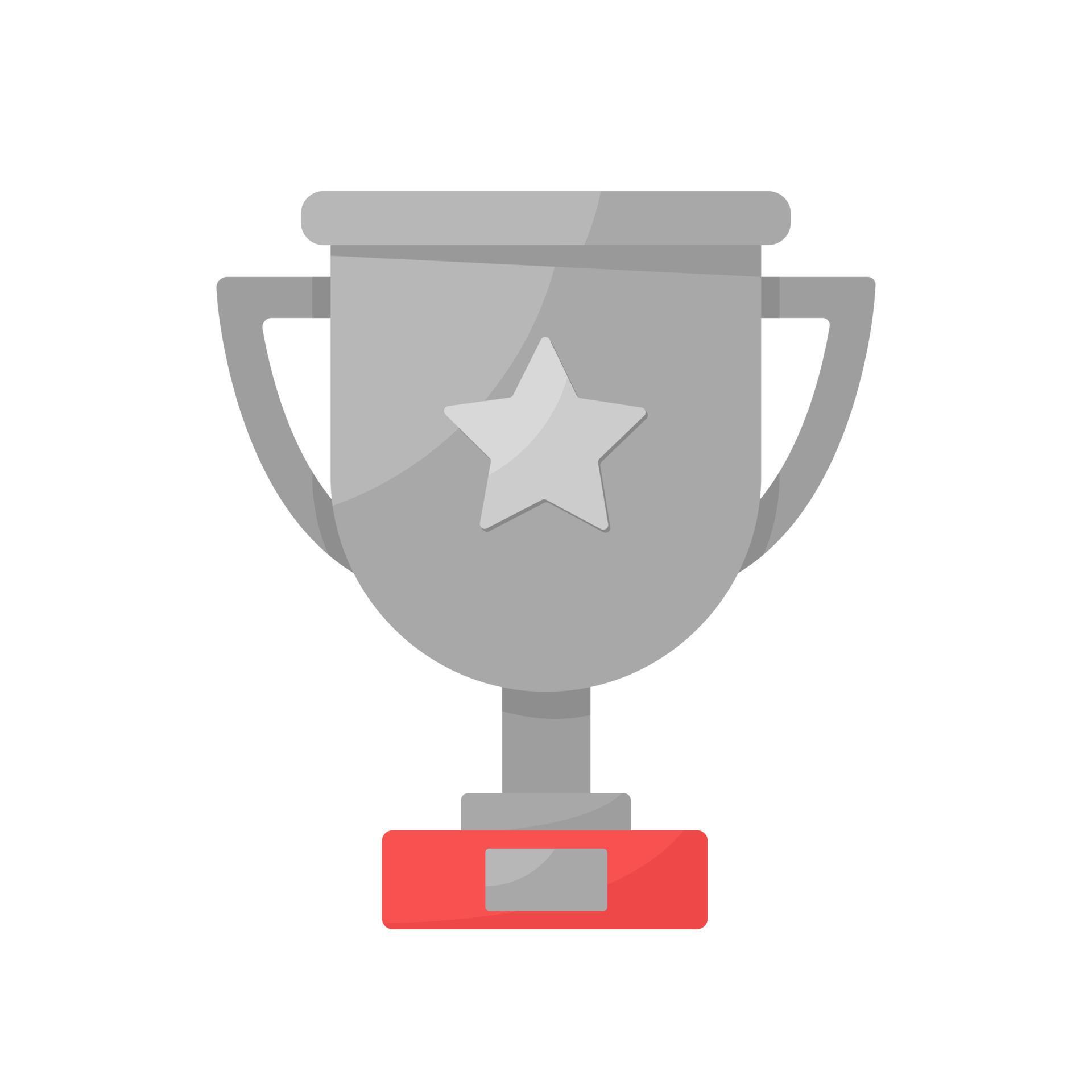 Silver trophy on a white background. Vector illustration 13020996