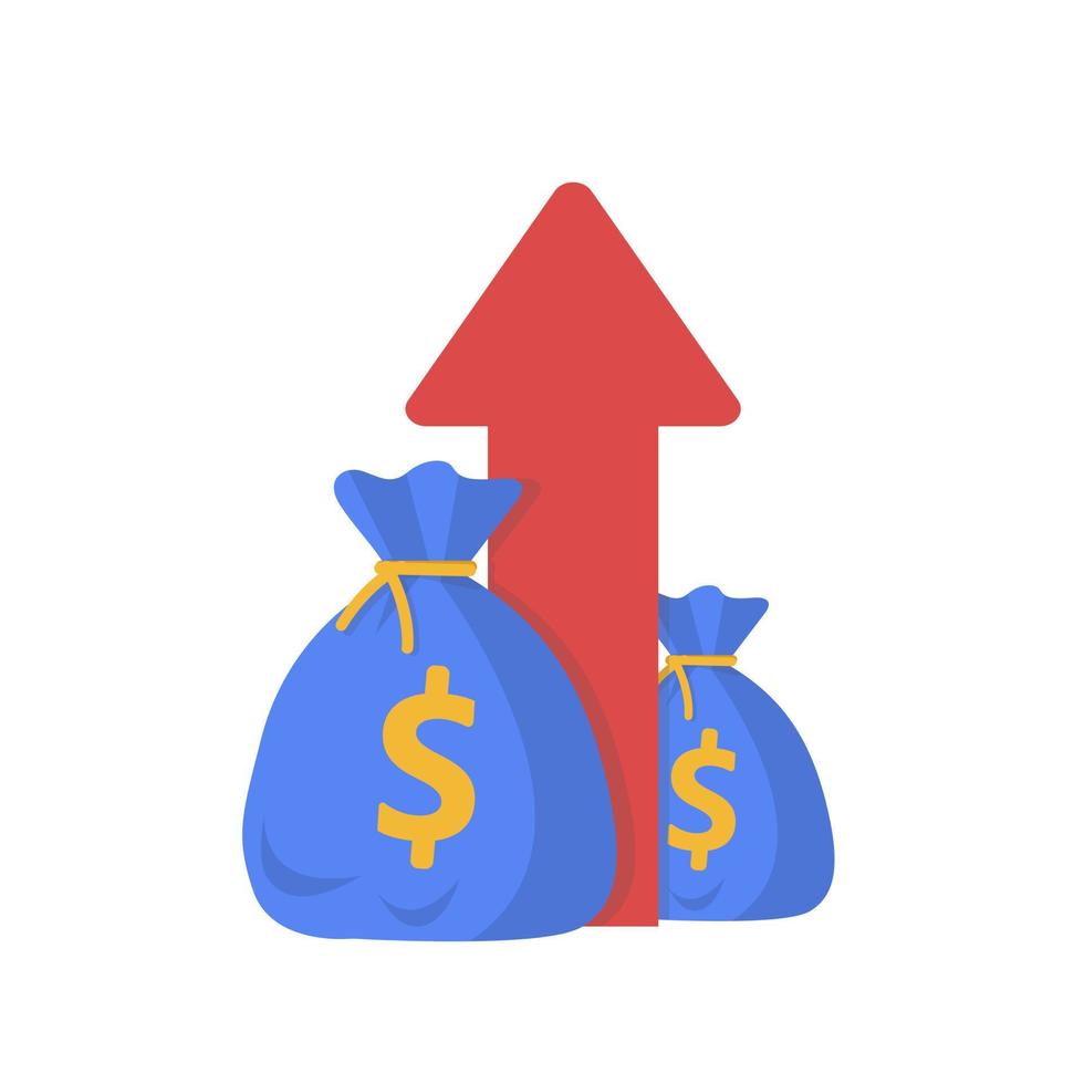 Income increase,high return on investment, revenue growth, interest rate, loan installment, credit money vector