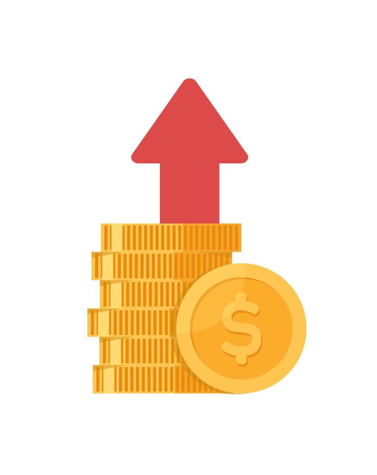 aumento de ingresos, alto retorno de la inversión, crecimiento de ingresos, tasa de interés, cuota de préstamo, dinero de crédito vector