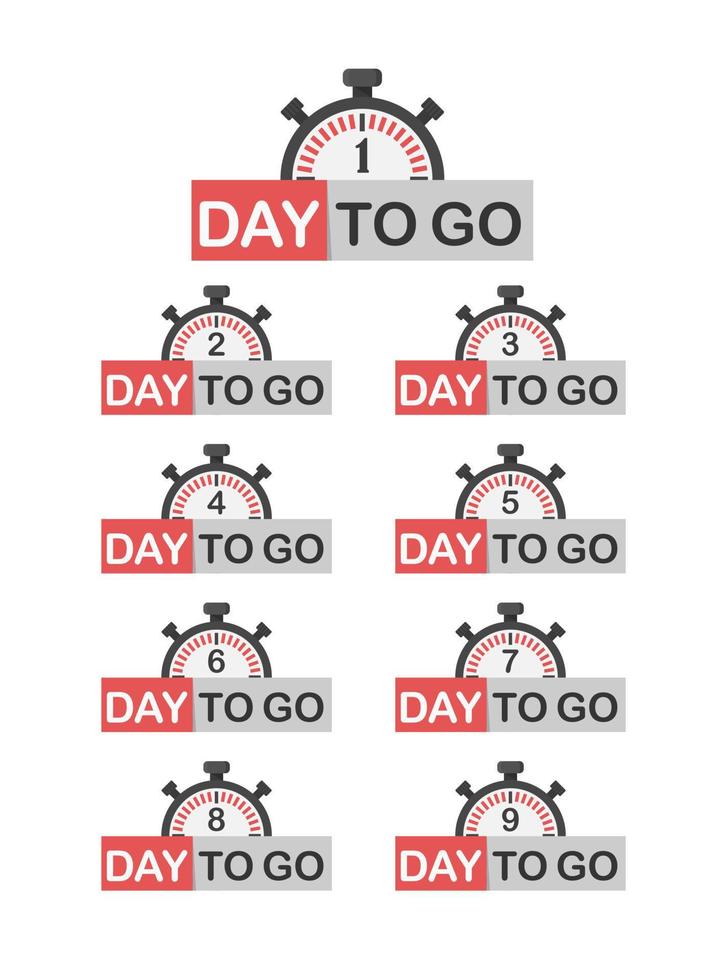 days left to go. Collection badges sale, landing page, banner vector