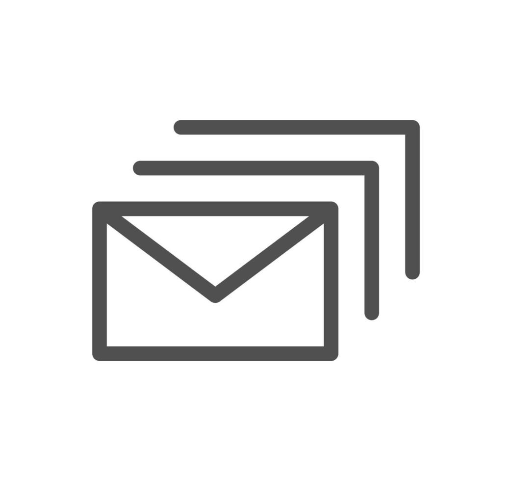 Envelope icon outline and linear vector. vector