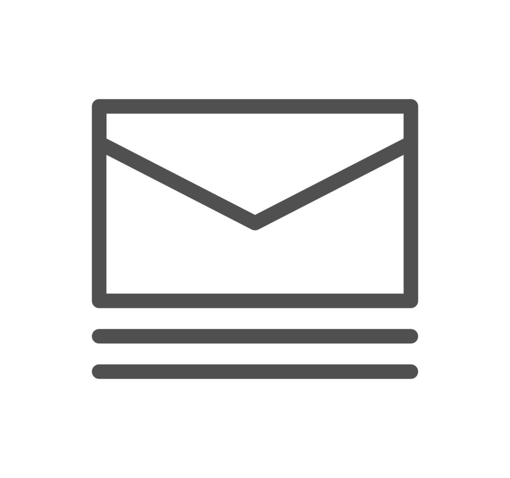 Envelope icon outline and linear vector. vector