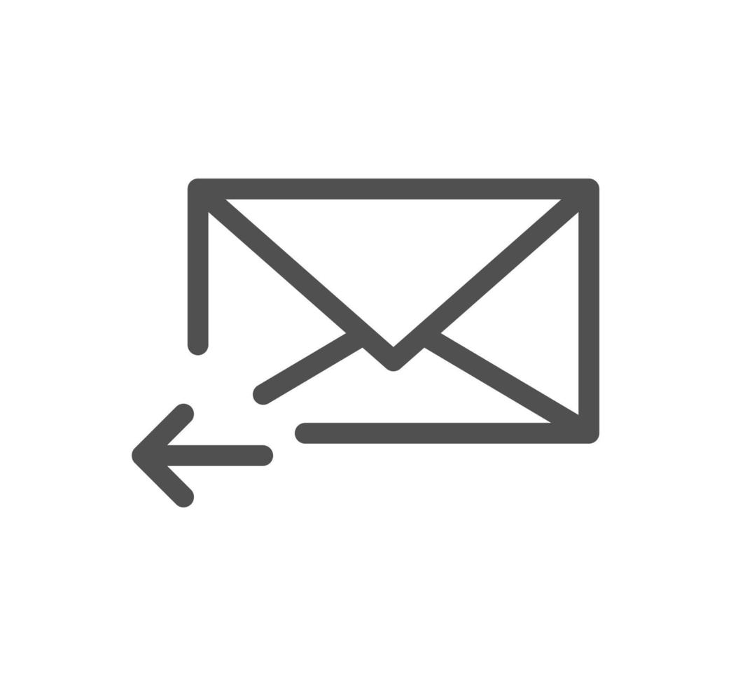 Envelope icon outline and linear vector. vector