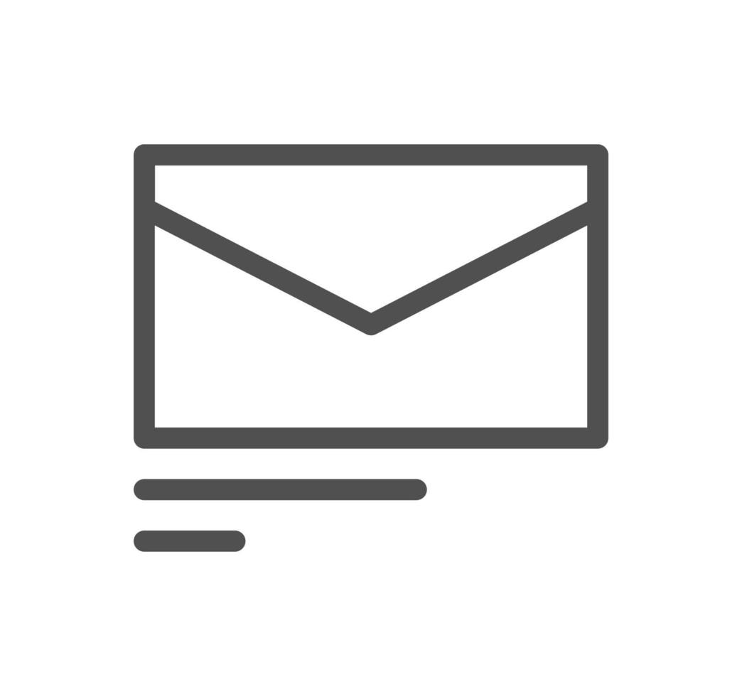 Envelope icon outline and linear vector. vector