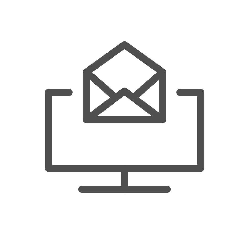 Envelope icon outline and linear vector. vector