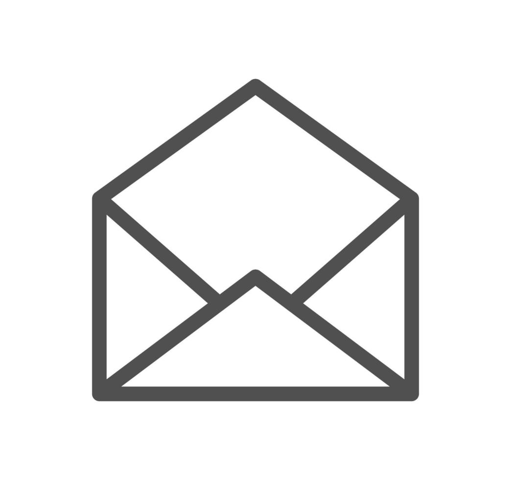 Envelope icon outline and linear vector. vector