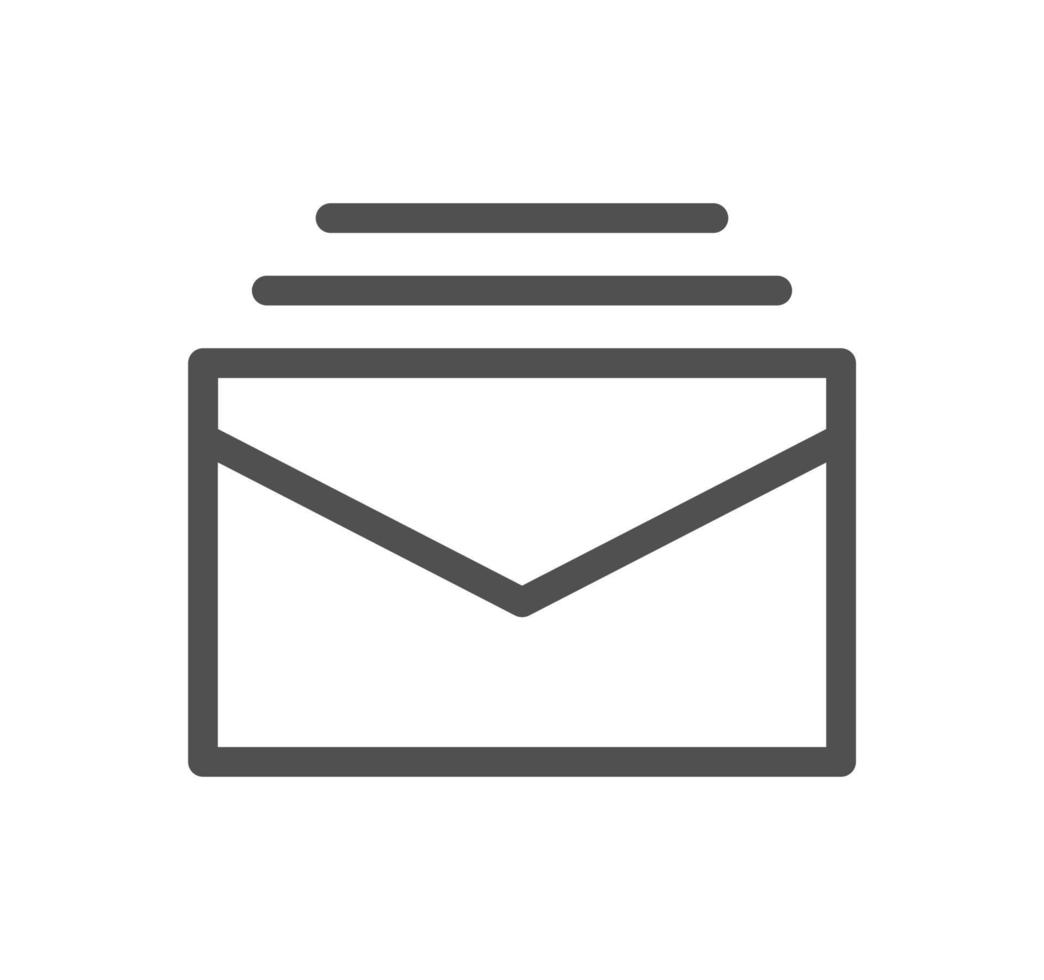 Envelope icon outline and linear vector. vector