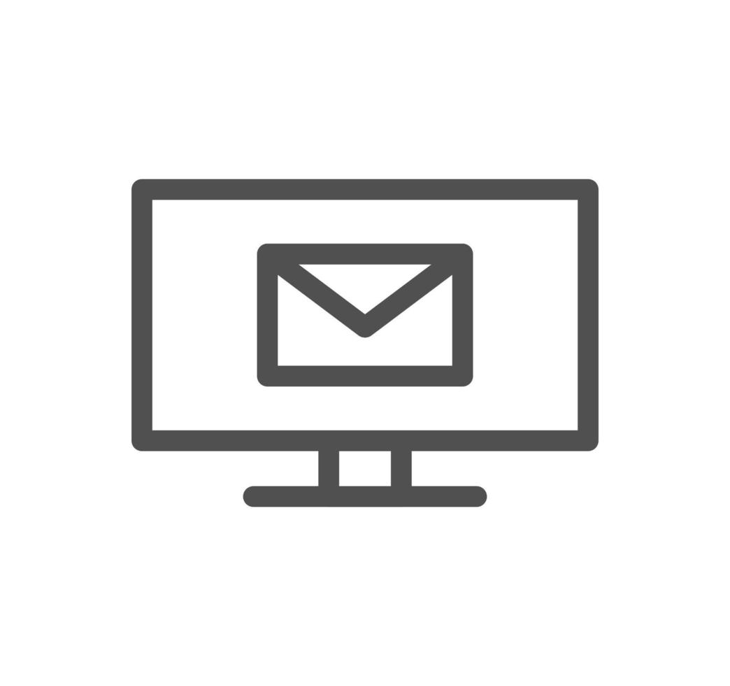 Envelope icon outline and linear vector. vector