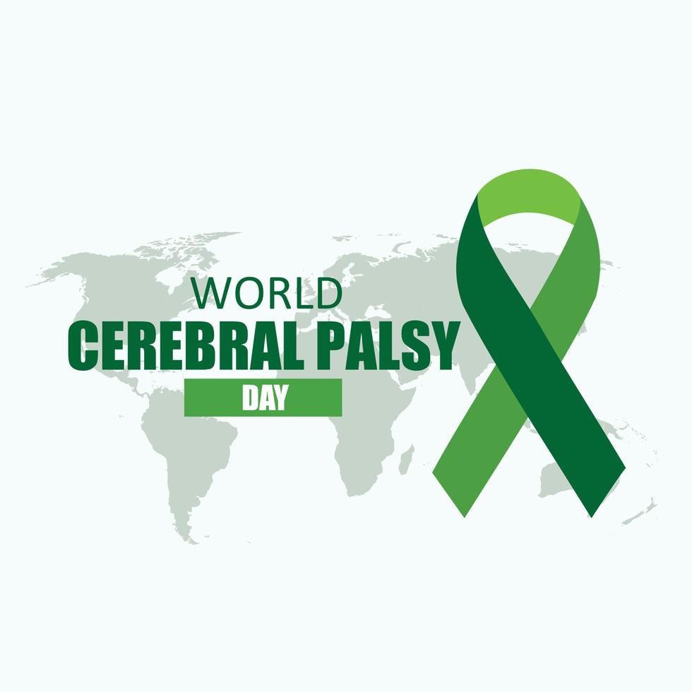 vector del día mundial de la parálisis cerebral. diseño simple y elegante