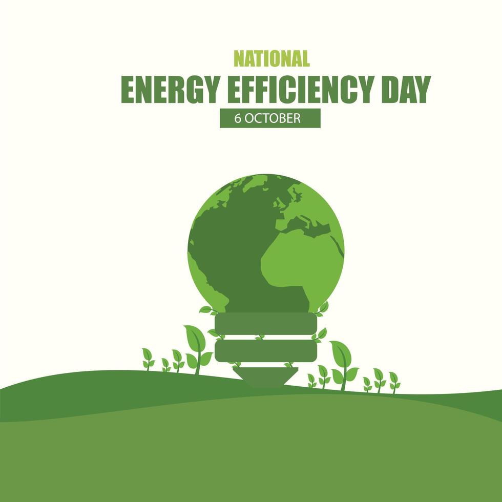 Vector Illustration of Energy Efficiency Day. Simple and elegant design