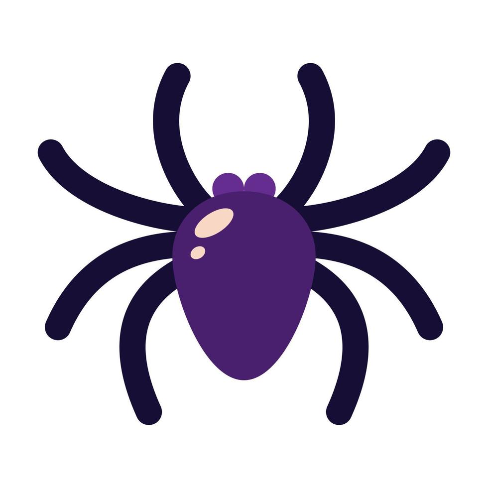 Simple illustration of a spider on a white background. vector illustration