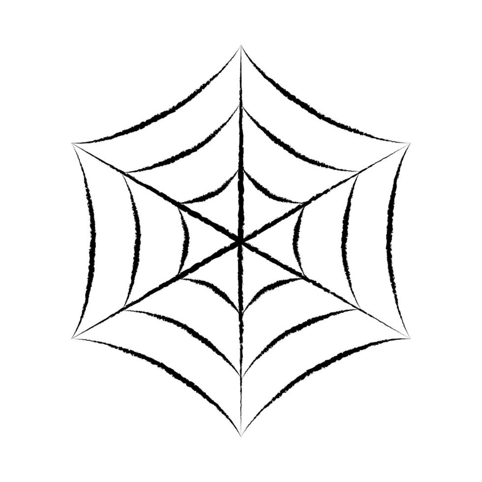 telaraña negra sobre un fondo blanco. ilustración vectorial vector