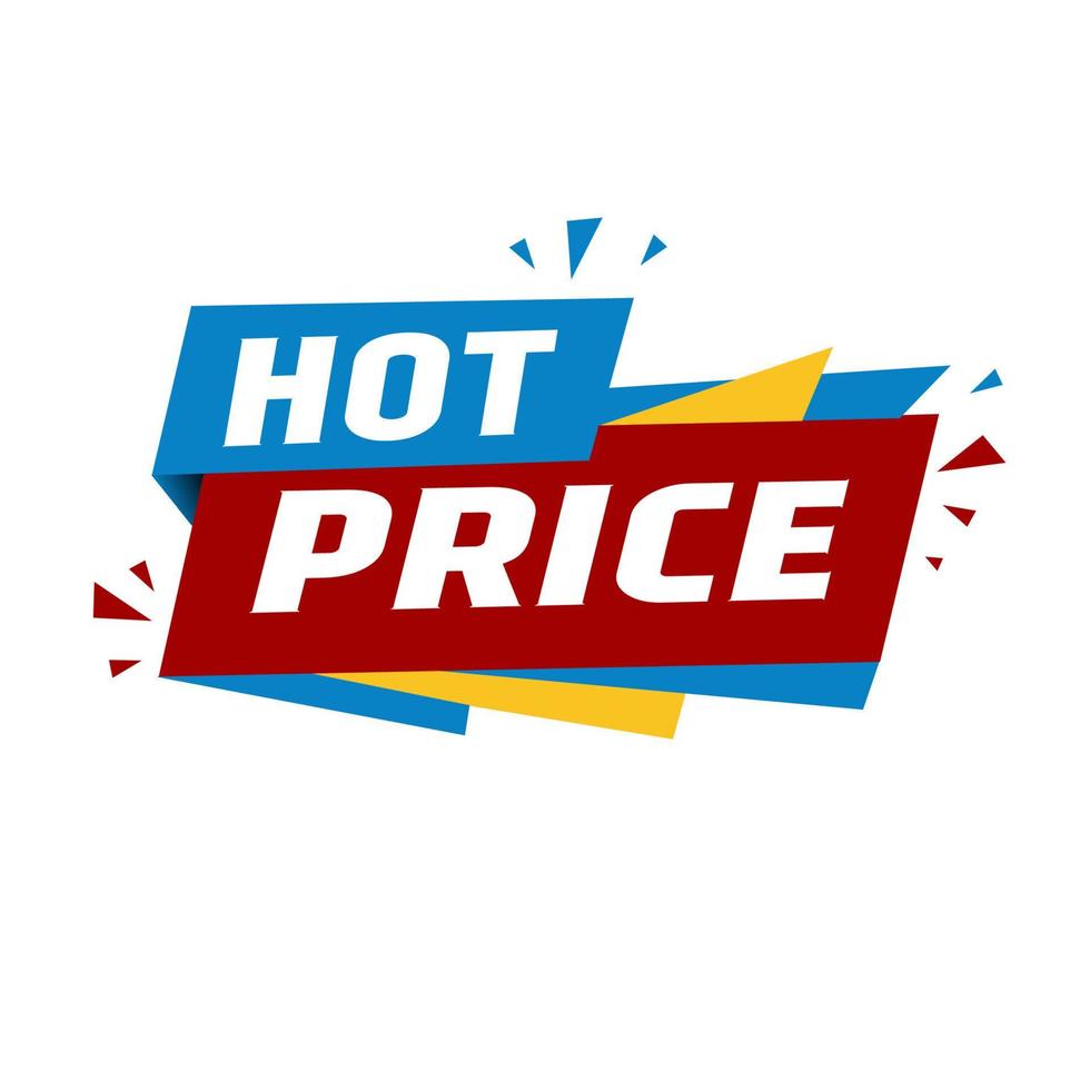 Hot price banner, icon design. Modern vector illustration.