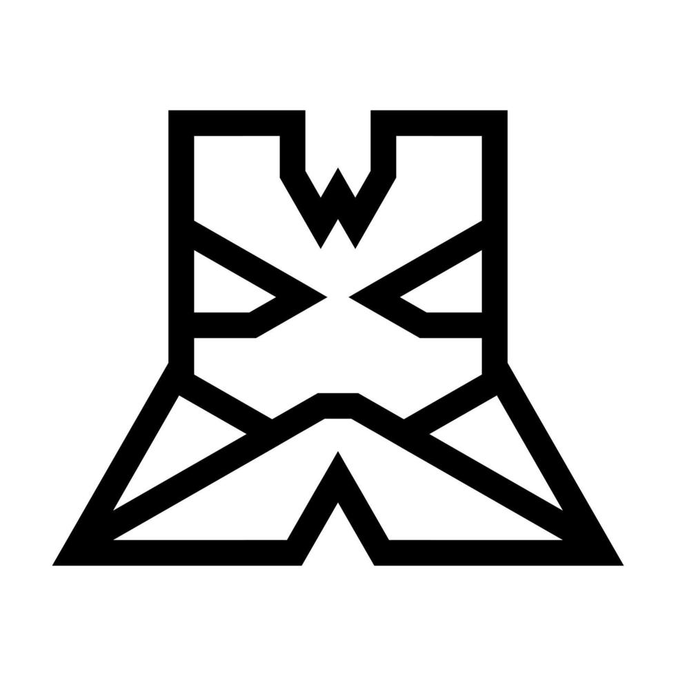 Modern logo design with an angry face expression vector