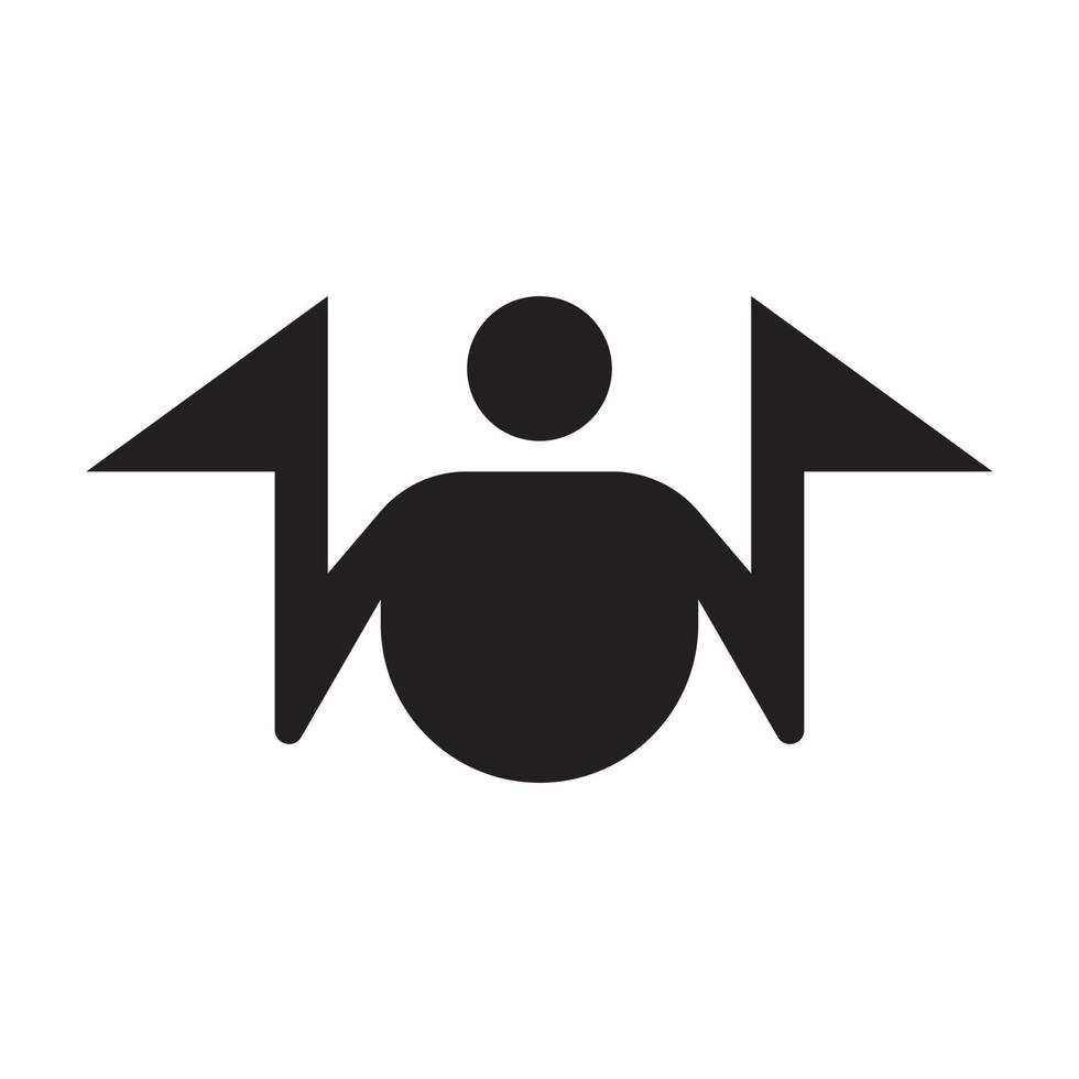 Man hand direction icon, logo design vector