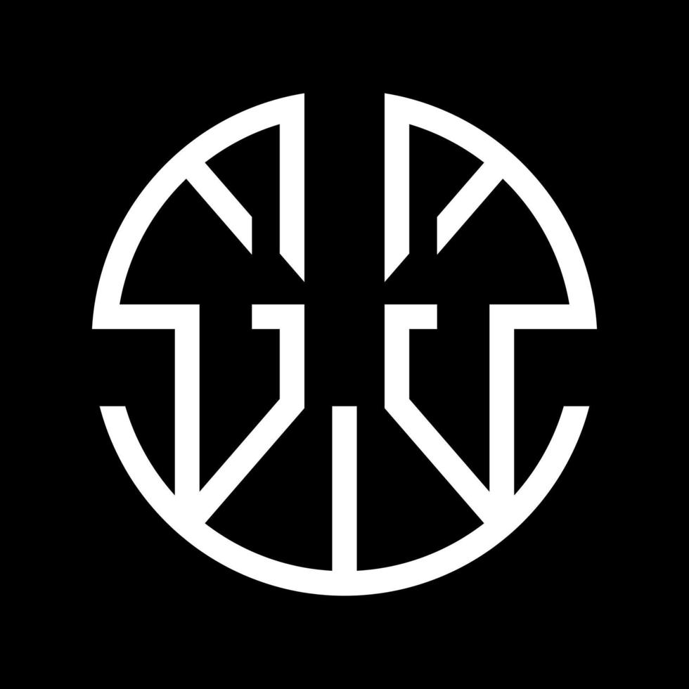 Modern G letter logo design with circle and lines vector