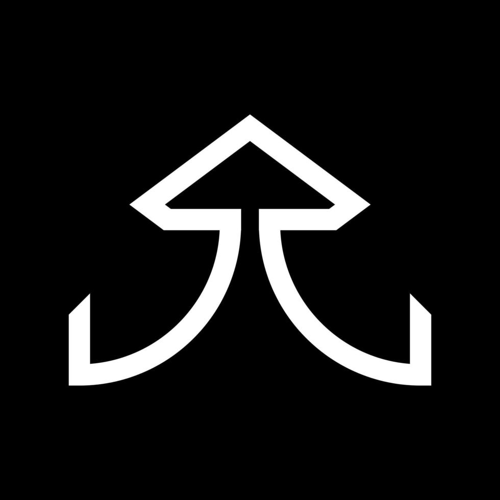 arrow up growing icon, logo vector design