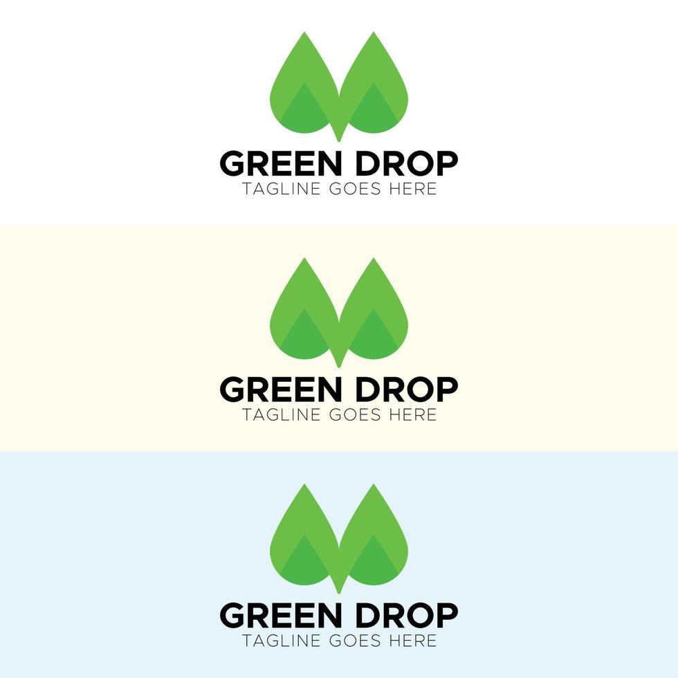 green leaf logo design , plant - tree leaf logo template vector