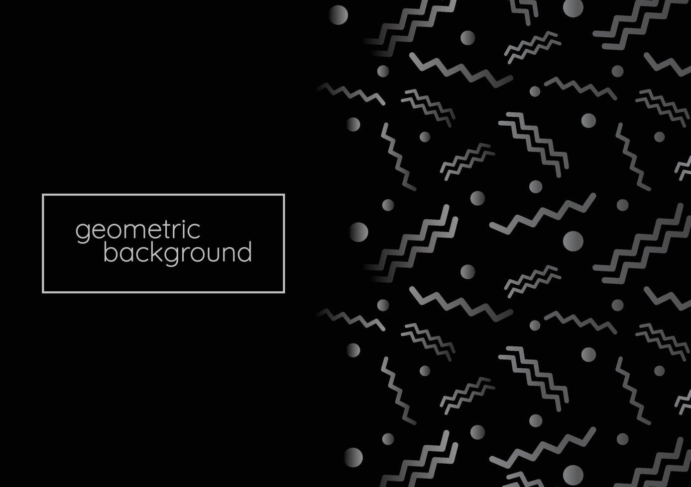 black memphis abstract background art design vector
