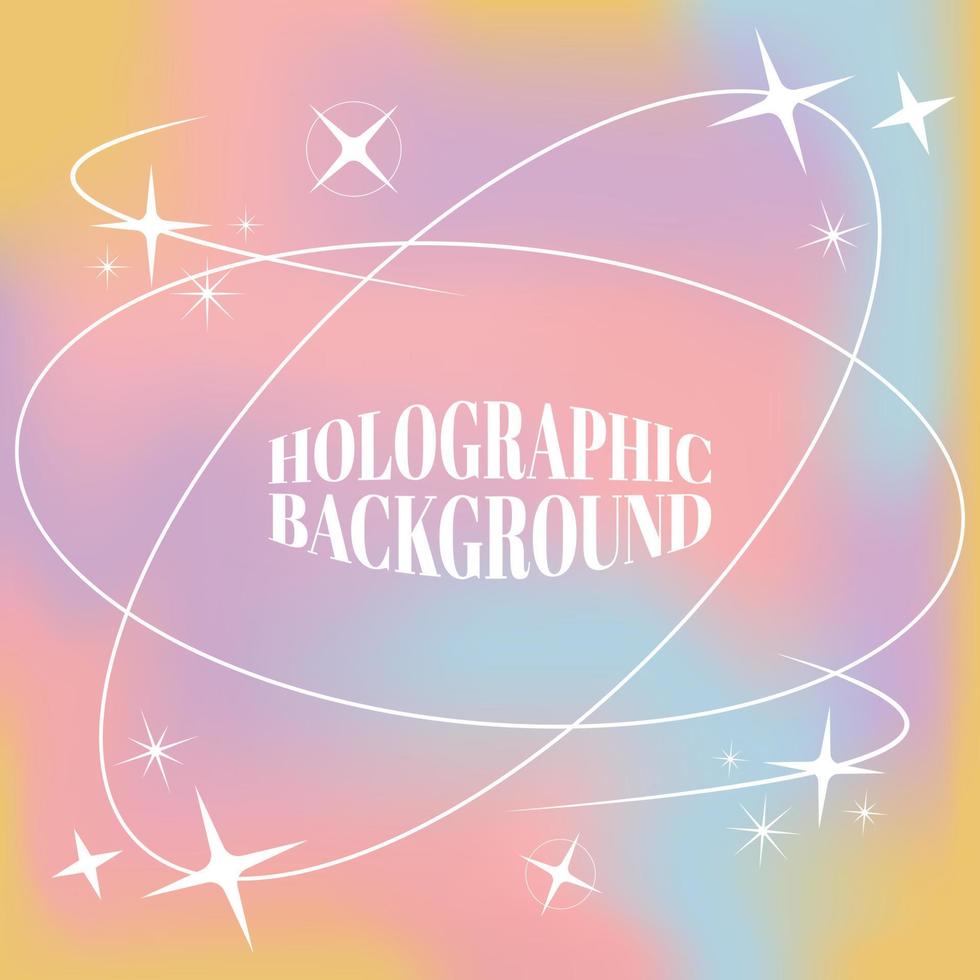 Pastel color Holographic Background vectors design background