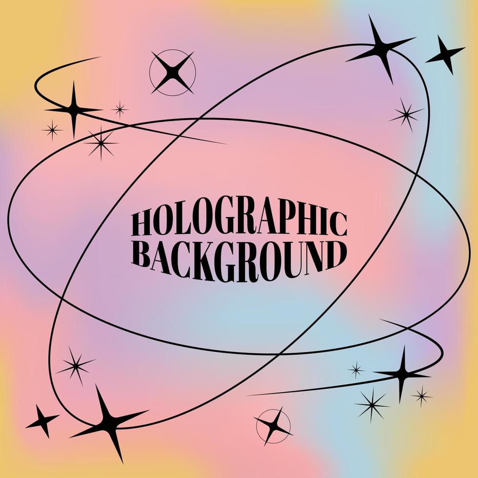 Pastel color Holographic Background design hologram background vector