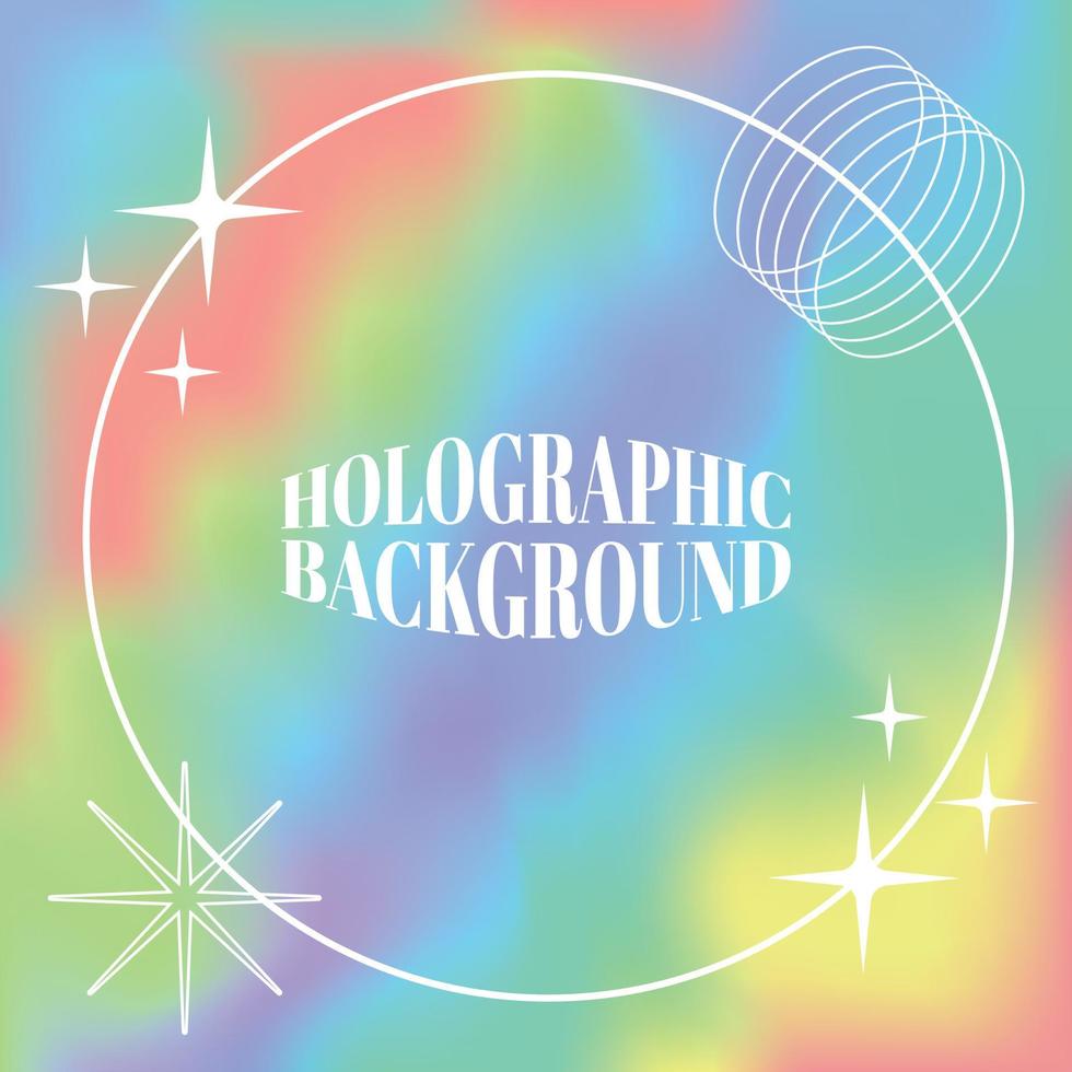 Rainbow Holographic Background vectors design art hologram background