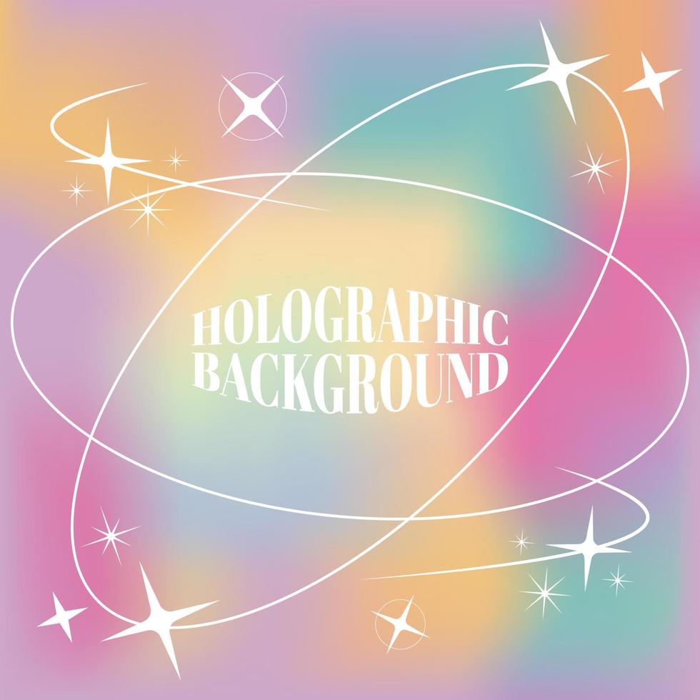 Pastel color Holographic Background vectors hologram background