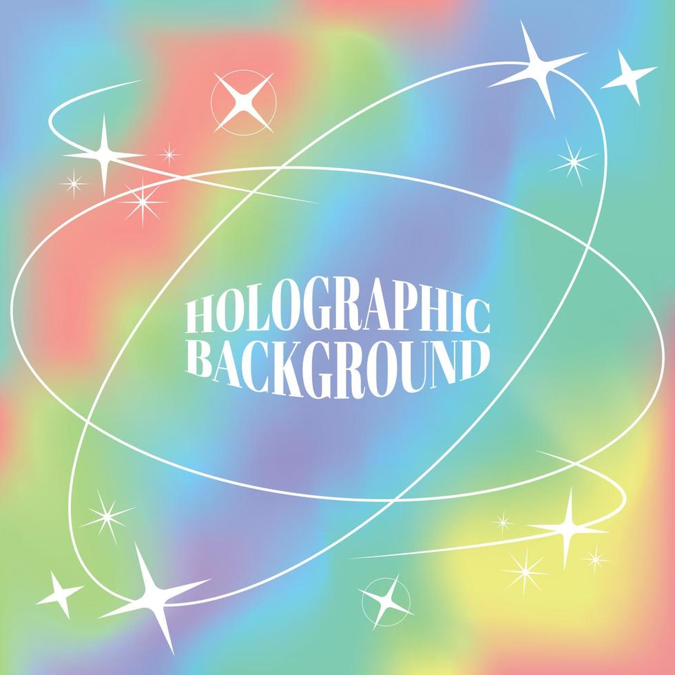 diseño de vectores de fondo de arco iris holográfico fondo de holograma