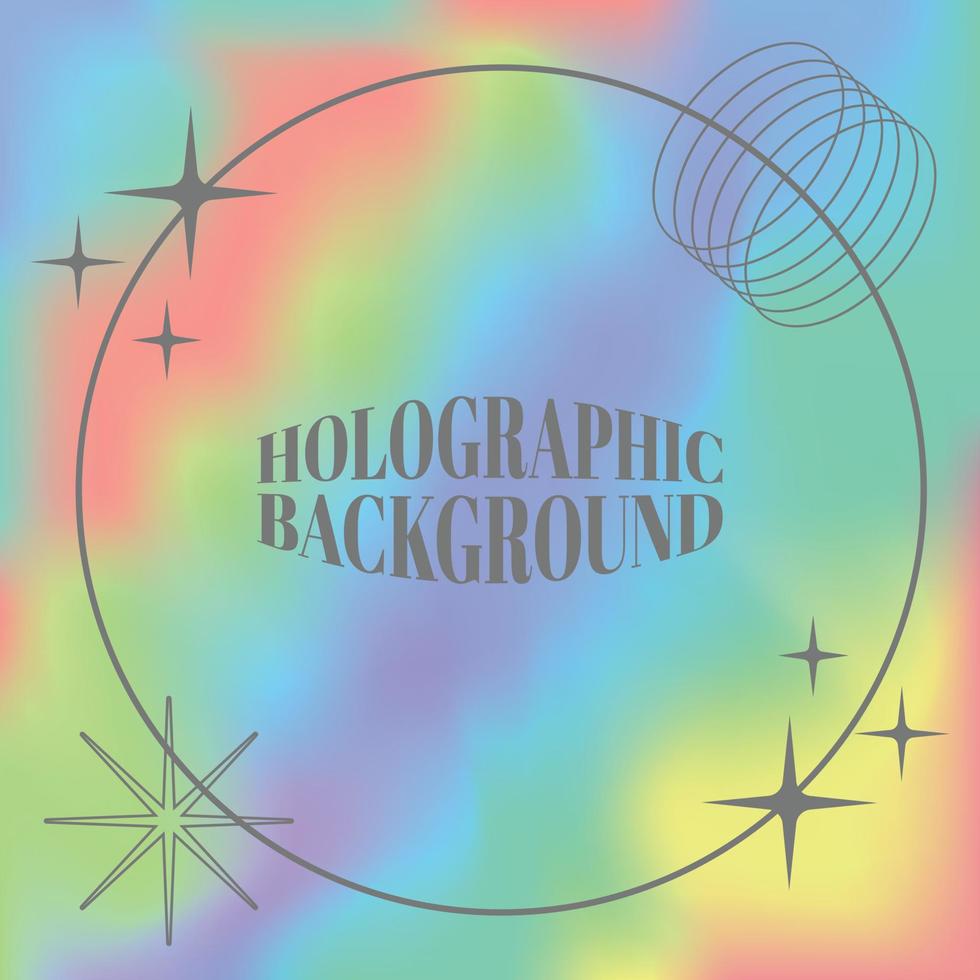Rainbow Holographic art Background vectors design hologram background