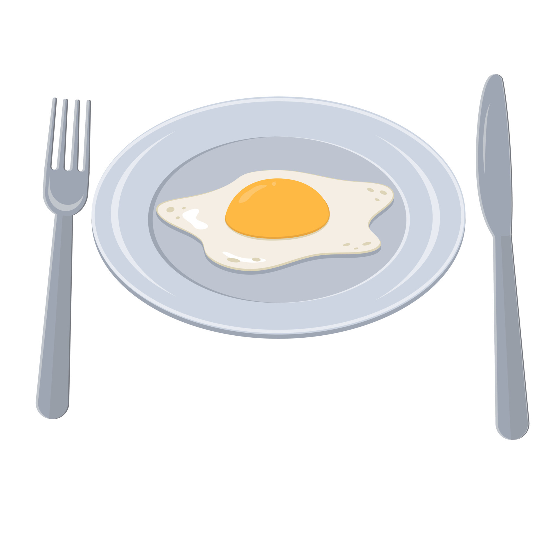 fried egg on a plate with a fork and knife, color vector illustration in  cartoon style 13022142 Vector Art at Vecteezy