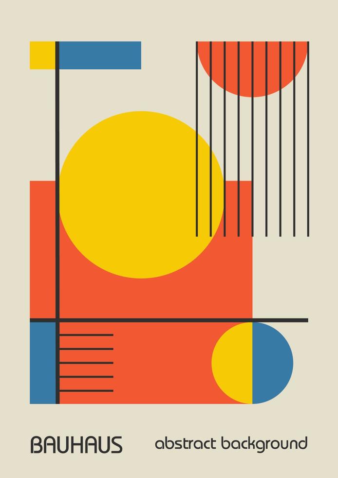 afiches de diseño geométrico mínimos de los años 20, arte mural, plantilla, diseño con elementos de formas primitivas. fondo de patrón retro bauhaus, círculo abstracto vectorial, triángulo y arte de línea cuadrada vector