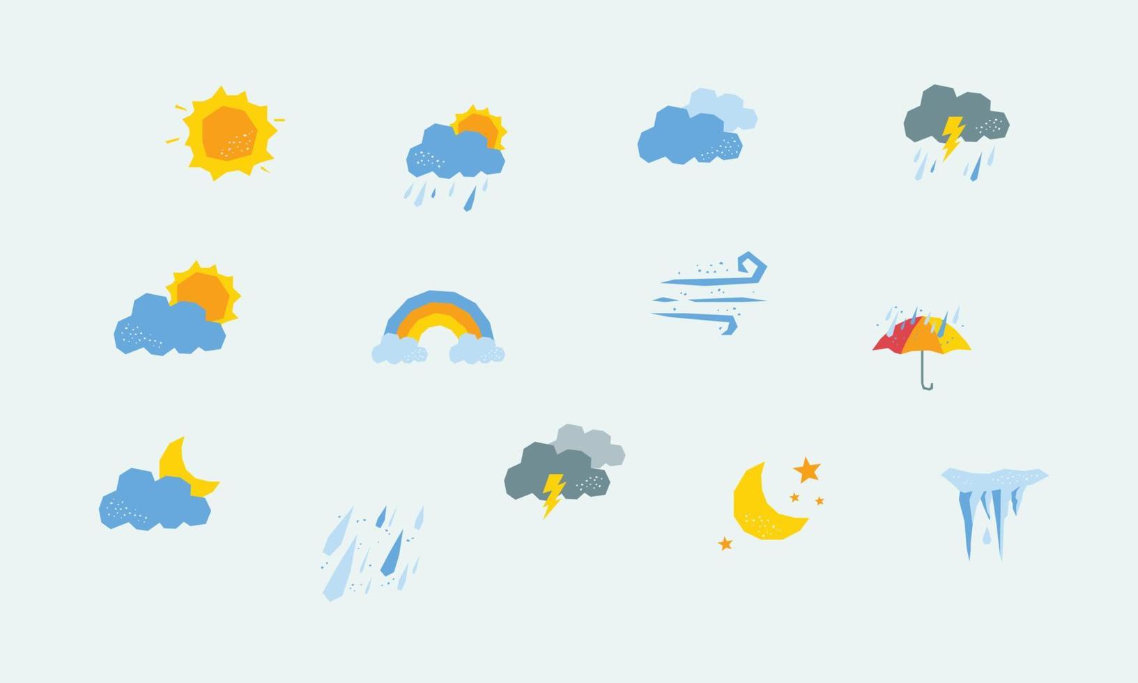 Weather vector in flat design