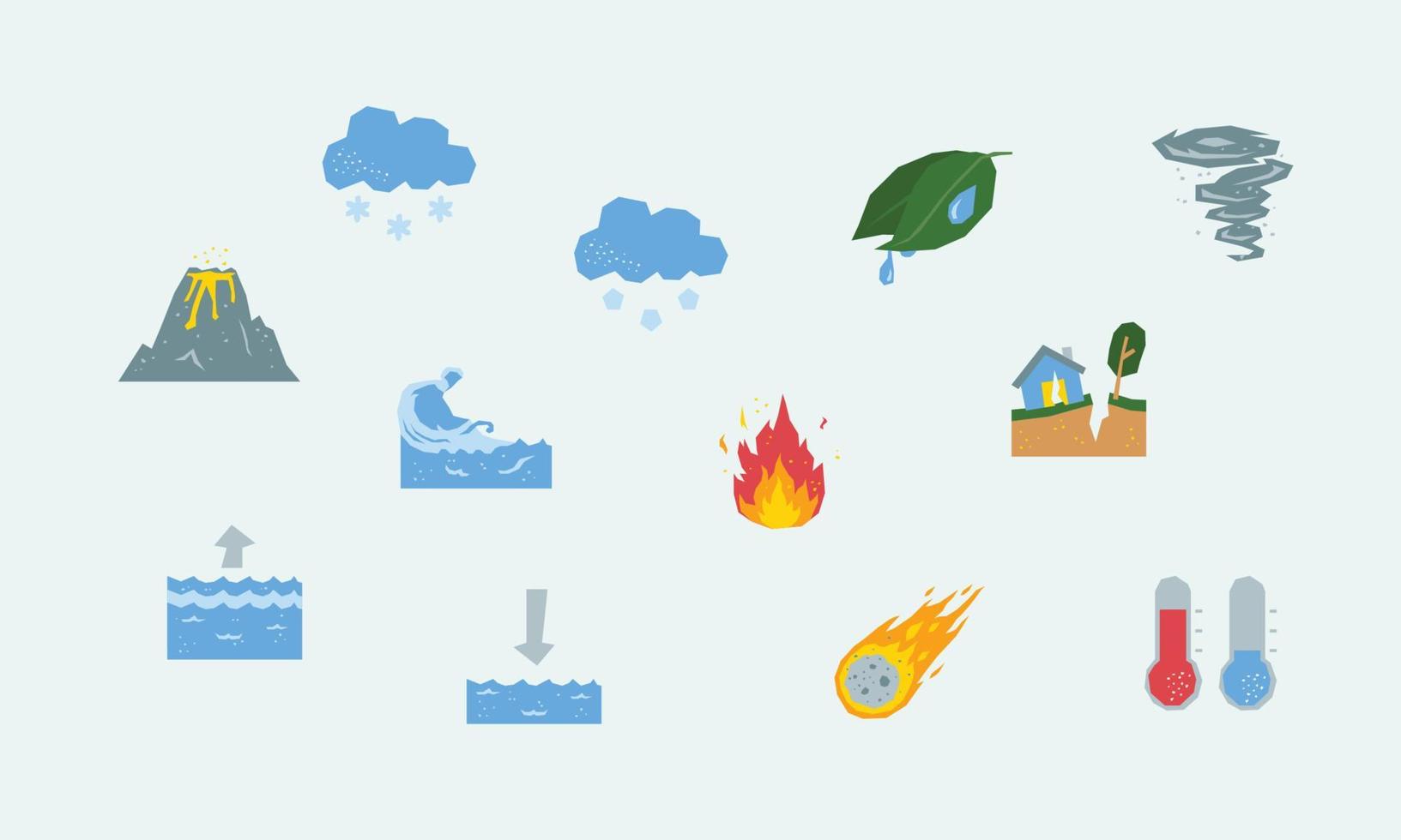Weather vector in flat design